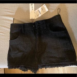 Zara weave black shorts